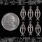 Antiqued Silver Plated Brass Fisherman's Christian Cross Charms - Set of Six - S-C140